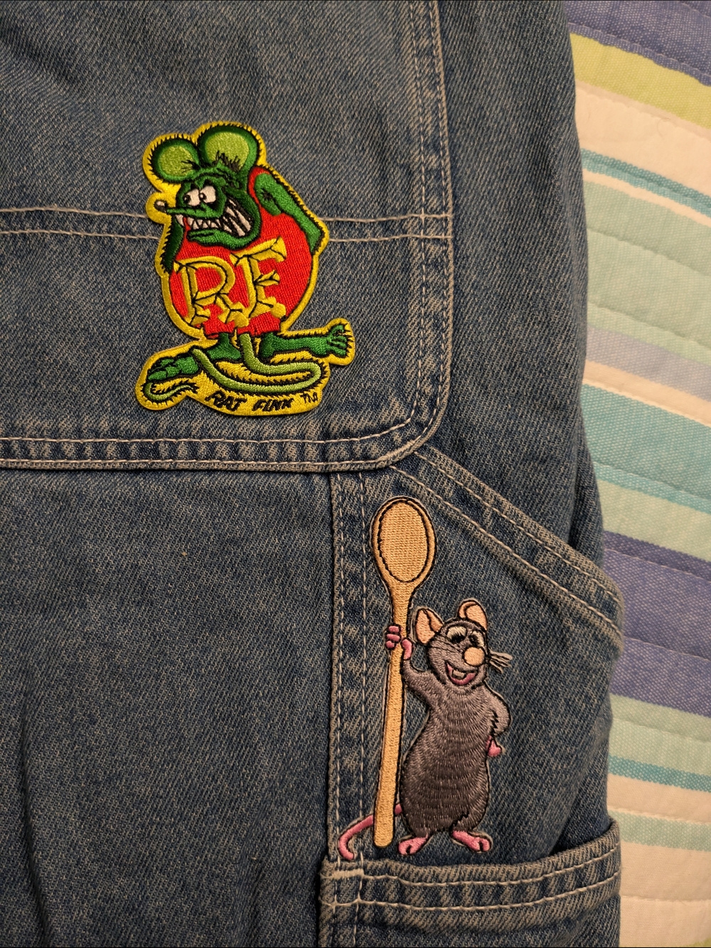 Vans Blue Denim Patchwork Overalls - Picture 10 of 10
